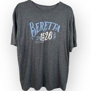 Baretta Gray 1526 Logo Graphic T Shirt Mens Size XL